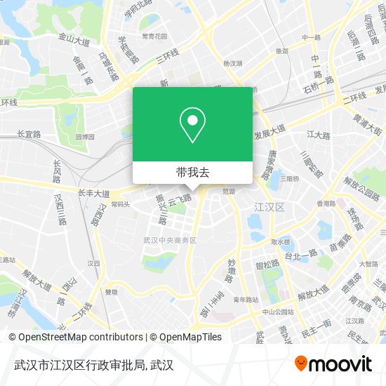 武汉市江汉区行政审批局地图