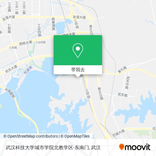 武汉科技大学城市学院北教学区-东南门地图