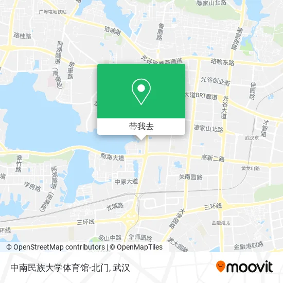 中南民族大学体育馆-北门地图