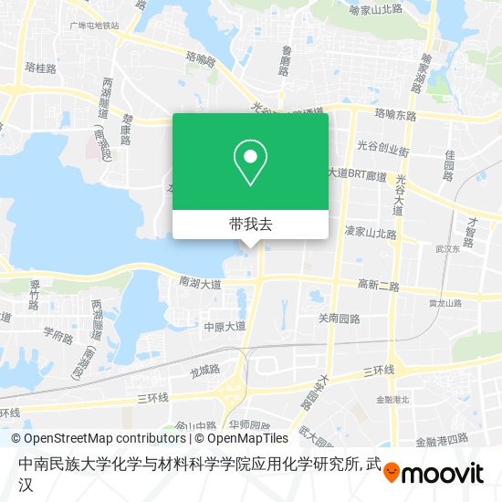 中南民族大学化学与材料科学学院应用化学研究所地图