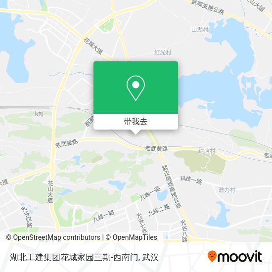 湖北工建集团花城家园三期-西南门地图