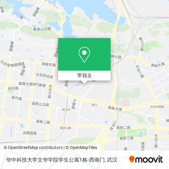 华中科技大学文华学院学生公寓1栋-西南门地图