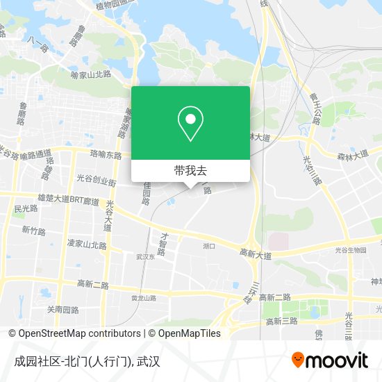 成园社区-北门(人行门)地图