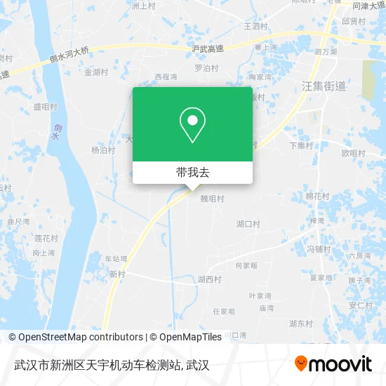 武汉市新洲区天宇机动车检测站地图
