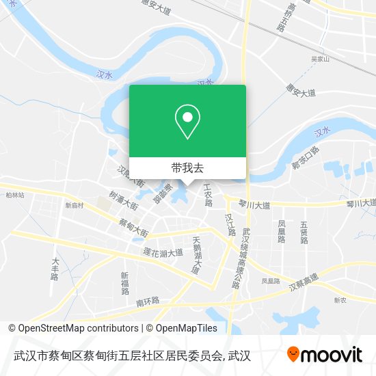 武汉市蔡甸区蔡甸街五层社区居民委员会地图