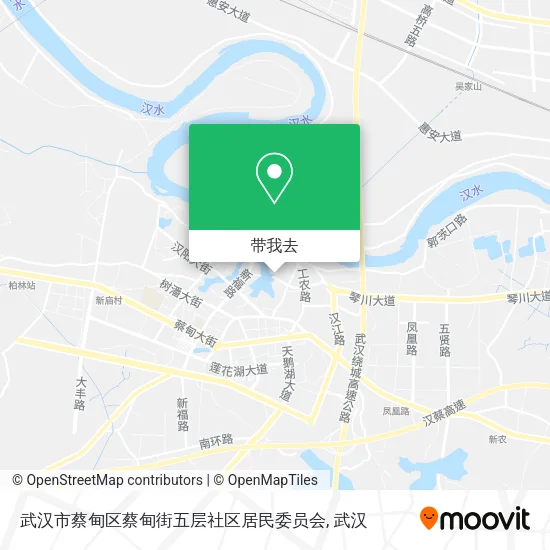 武汉市蔡甸区蔡甸街五层社区居民委员会地图