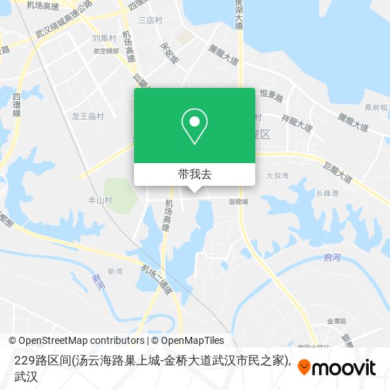 229路区间(汤云海路巢上城-金桥大道武汉市民之家)地图