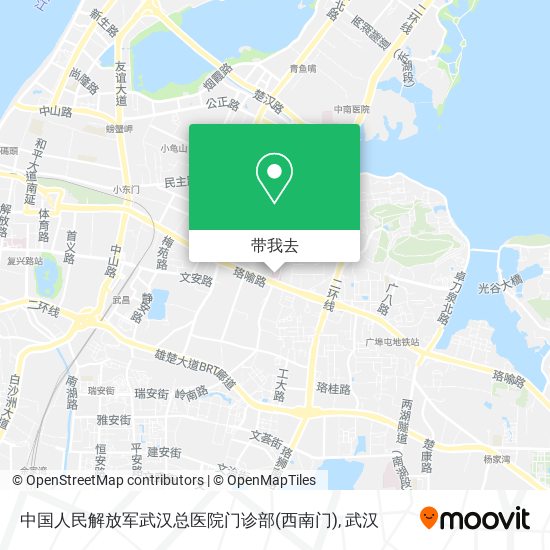 中国人民解放军武汉总医院门诊部(西南门)地图
