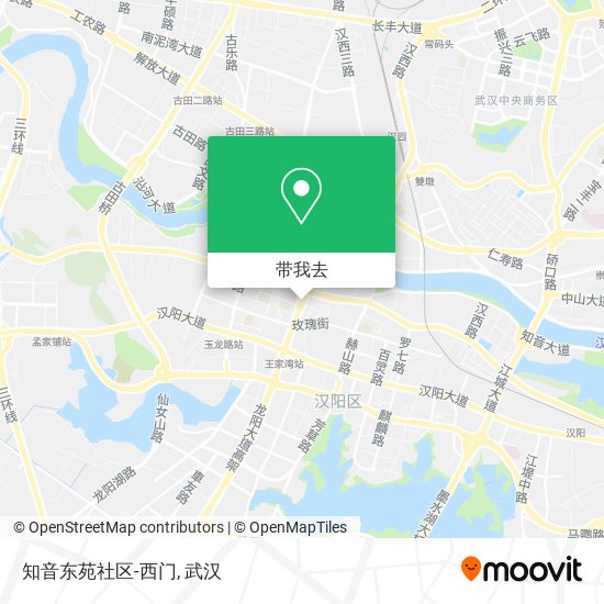 知音东苑社区-西门地图