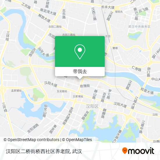 汉阳区二桥街桥西社区养老院地图