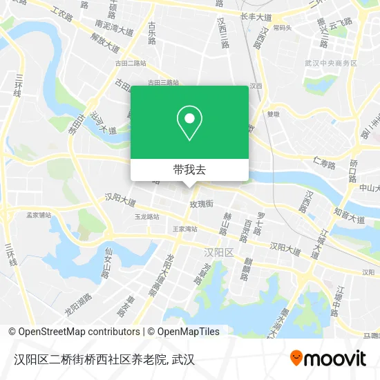 汉阳区二桥街桥西社区养老院地图