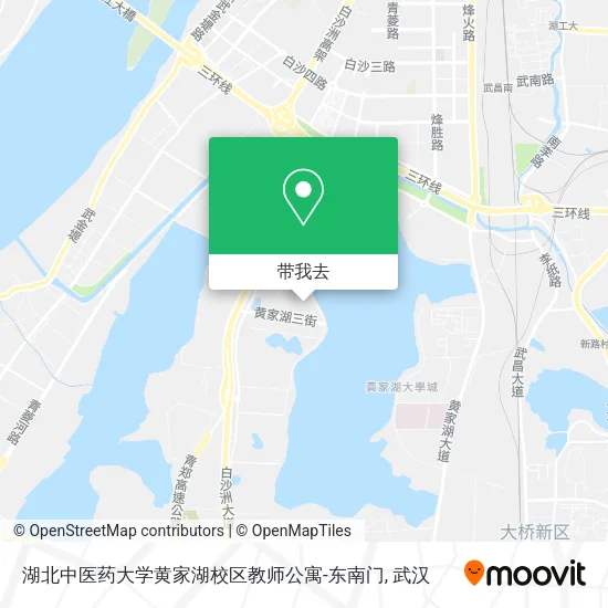 湖北中医药大学黄家湖校区教师公寓-东南门地图
