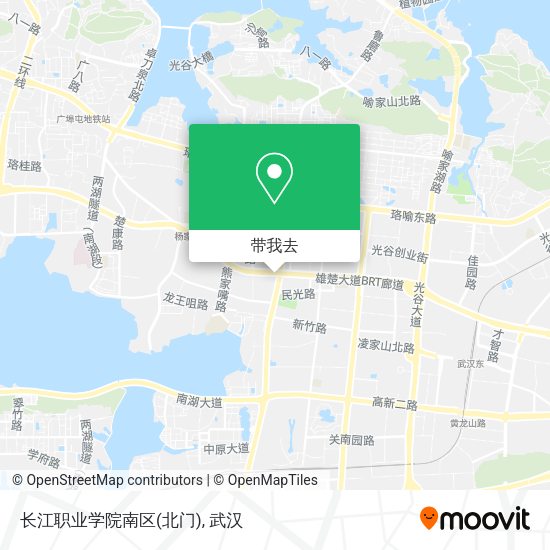 长江职业学院南区(北门)地图