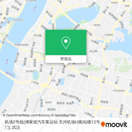 机场2号线(傅家坡汽车客运站-天河机场t3航站楼12号门)地图