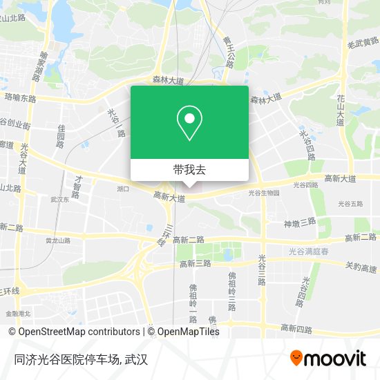 同济光谷医院停车场地图