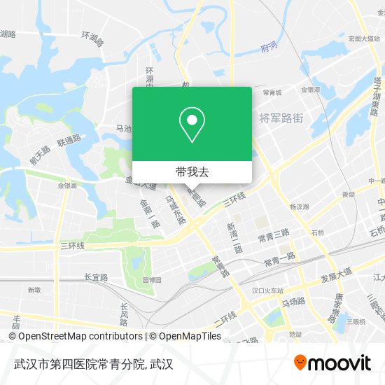 武汉市第四医院常青分院地图