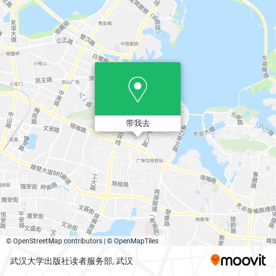 武汉大学出版社读者服务部地图