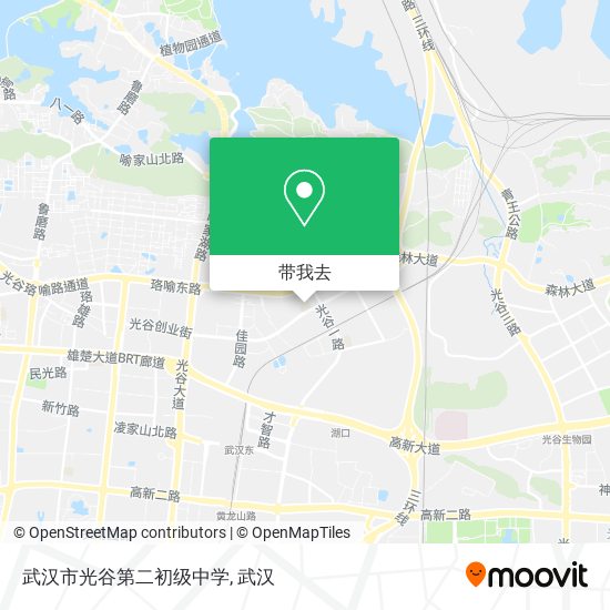 武汉市光谷第二初级中学地图