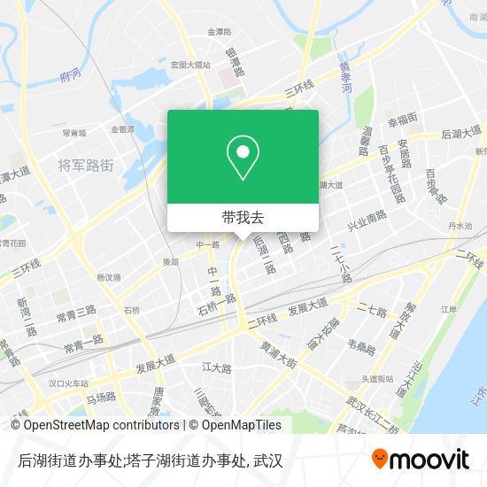 后湖街道办事处;塔子湖街道办事处地图