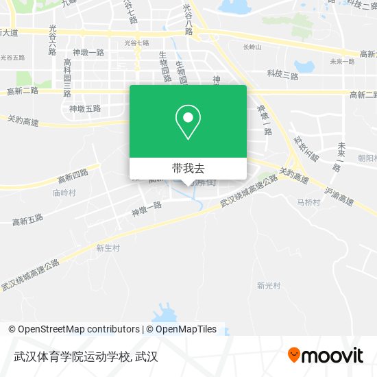 武汉体育学院运动学校地图