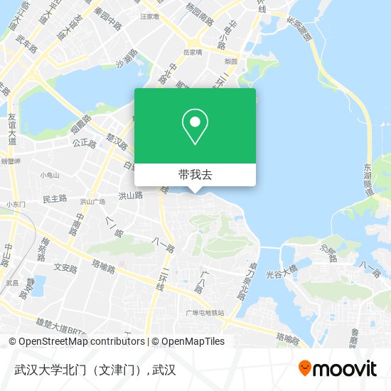 武汉大学北门（文津门）地图