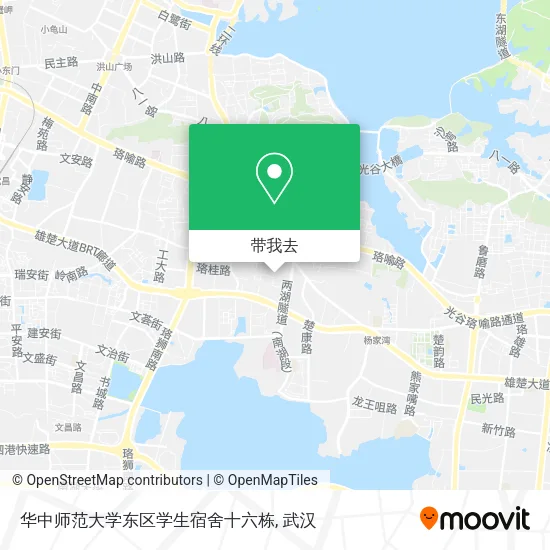 华中师范大学东区学生宿舍十六栋地图