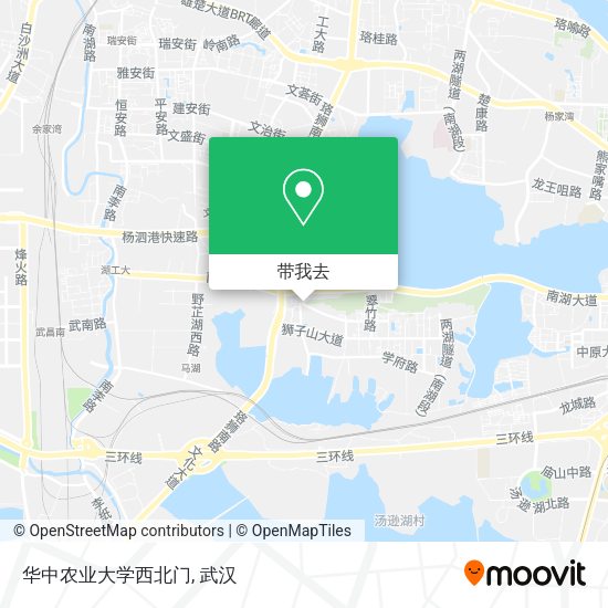 华中农业大学西北门地图