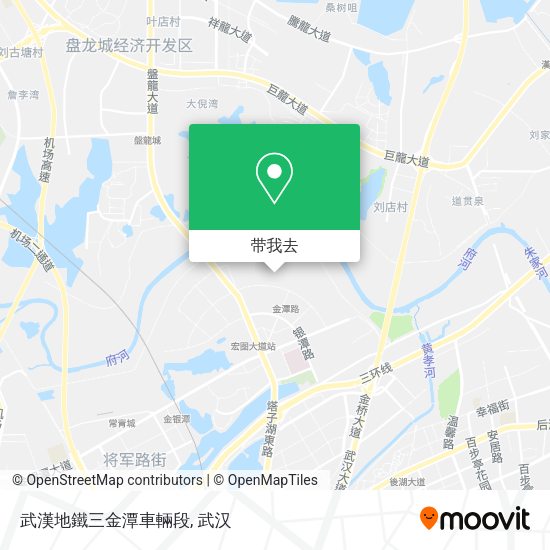 武漢地鐵三金潭車輛段地图
