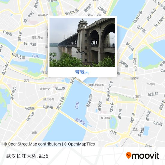 武汉长江大桥地图