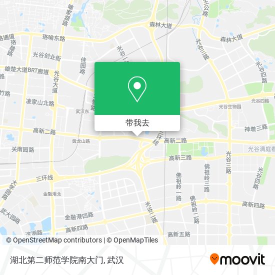 湖北第二师范学院南大门地图