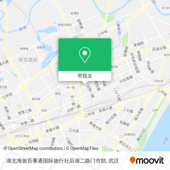 湖北海旅百事通国际旅行社后湖二路门市部地图