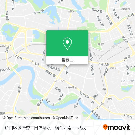 硚口区城管委古田农场职工宿舍西南门地图