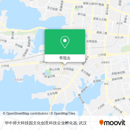 华中师大科技园文化创意科技企业孵化器地图