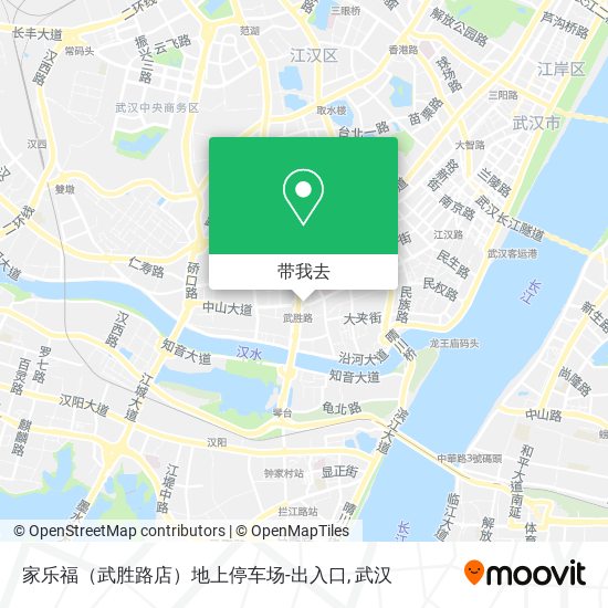 家乐福（武胜路店）地上停车场-出入口地图