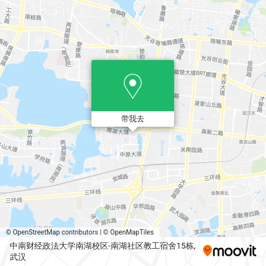 中南财经政法大学南湖校区-南湖社区教工宿舍15栋地图