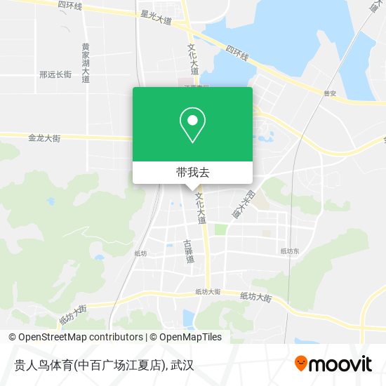 贵人鸟体育(中百广场江夏店)地图