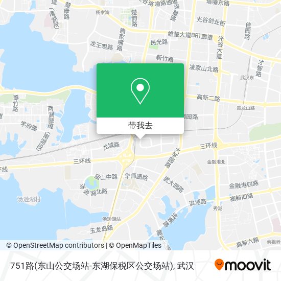 751路(东山公交场站-东湖保税区公交场站)地图