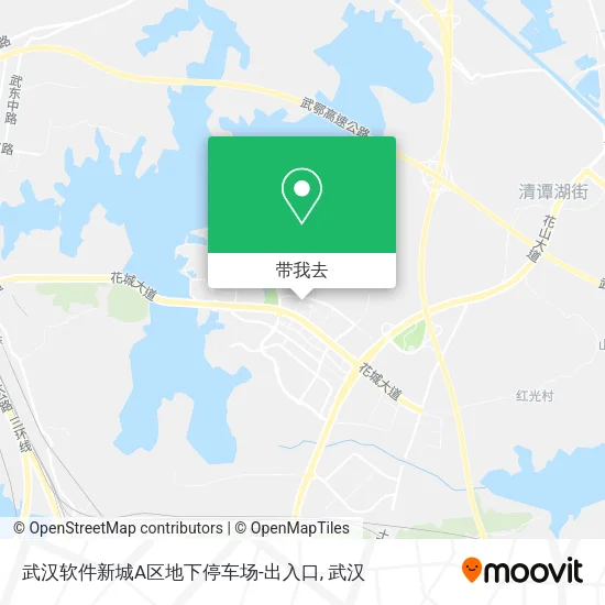 武汉软件新城A区地下停车场-出入口地图