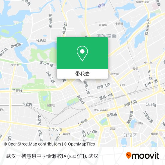 武汉一初慧泉中学金雅校区(西北门)地图