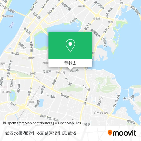 武汉水果湖汉街公寓楚河汉街店地图