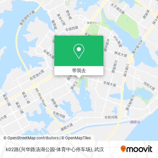 k02路(兴华路汤湖公园-体育中心停车场)地图