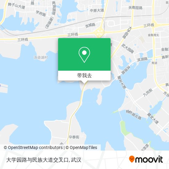 大学园路与民族大道交叉口地图