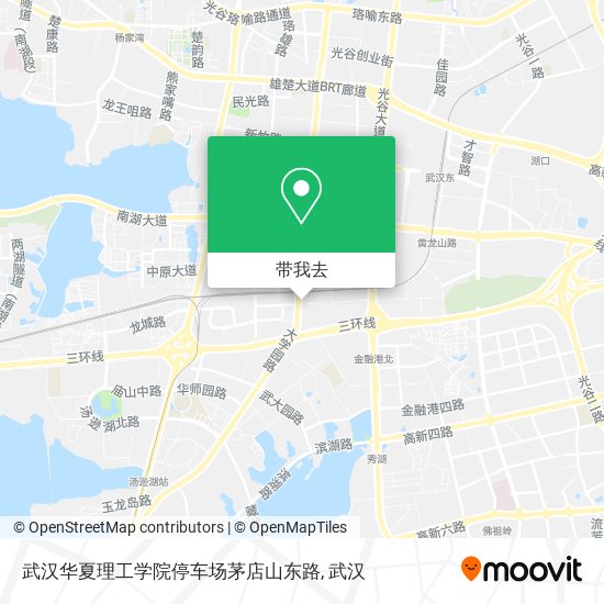 武汉华夏理工学院停车场茅店山东路地图
