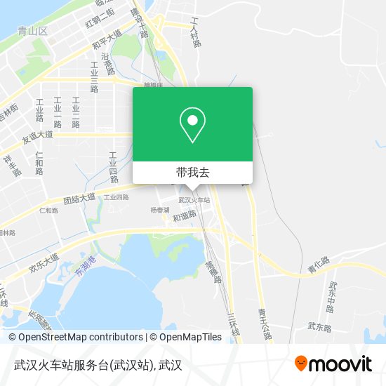 武汉火车站服务台(武汉站)地图