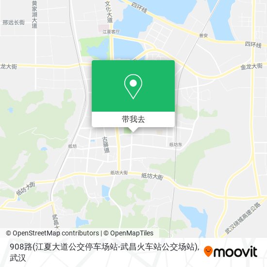 908路(江夏大道公交停车场站-武昌火车站公交场站)地图