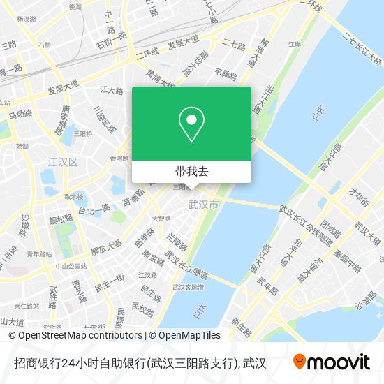 招商银行24小时自助银行(武汉三阳路支行)地图