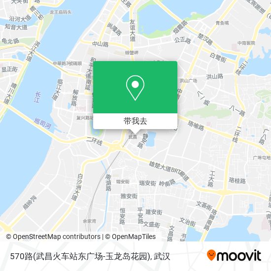 570路(武昌火车站东广场-玉龙岛花园)地图