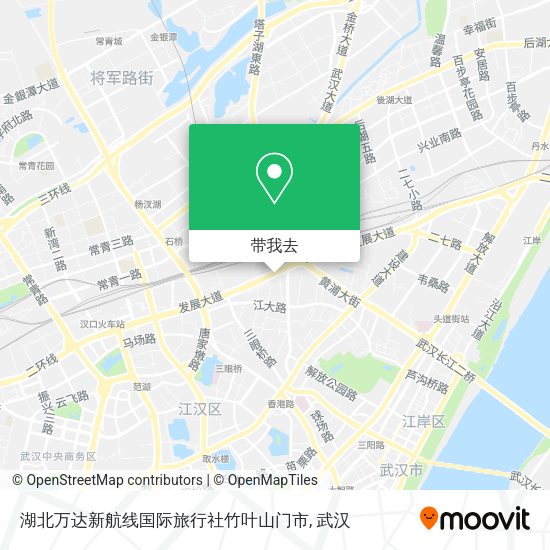 湖北万达新航线国际旅行社竹叶山门市地图