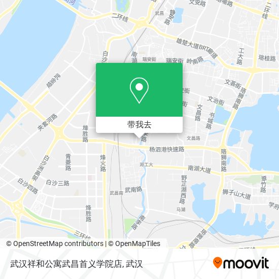 武汉祥和公寓武昌首义学院店地图