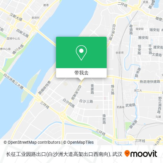 长征工业园路出口(白沙洲大道高架出口西南向)地图